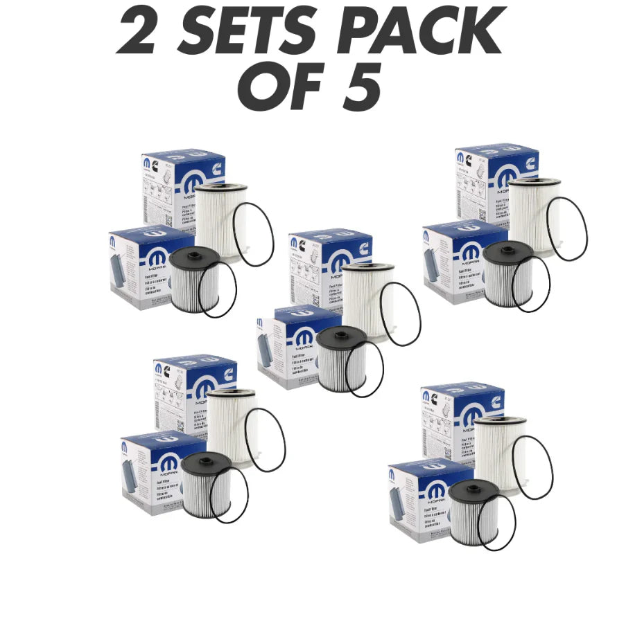 2019-2024 Dodge Ram Truck 6.7L Cummins Diesel Fuel Filters 68157291AA and 68436631AA ( Pack Of 5 )